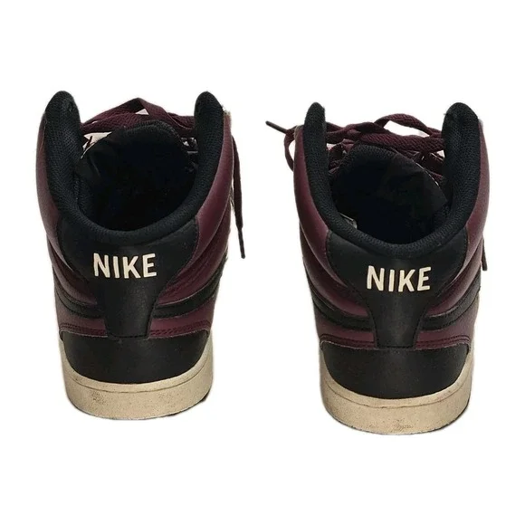 NIKE Dunk Mid Burgundy White Men's US 10 GUC Streetwear 👟‎